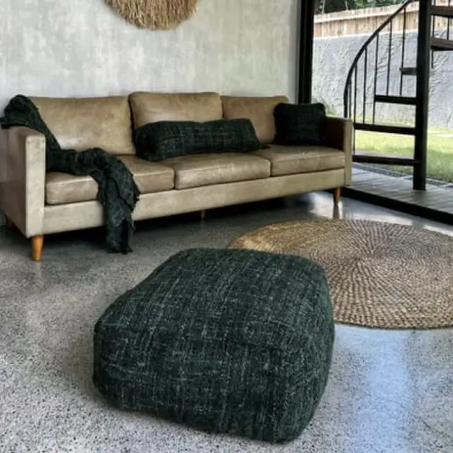 Pouf / repose pied vert