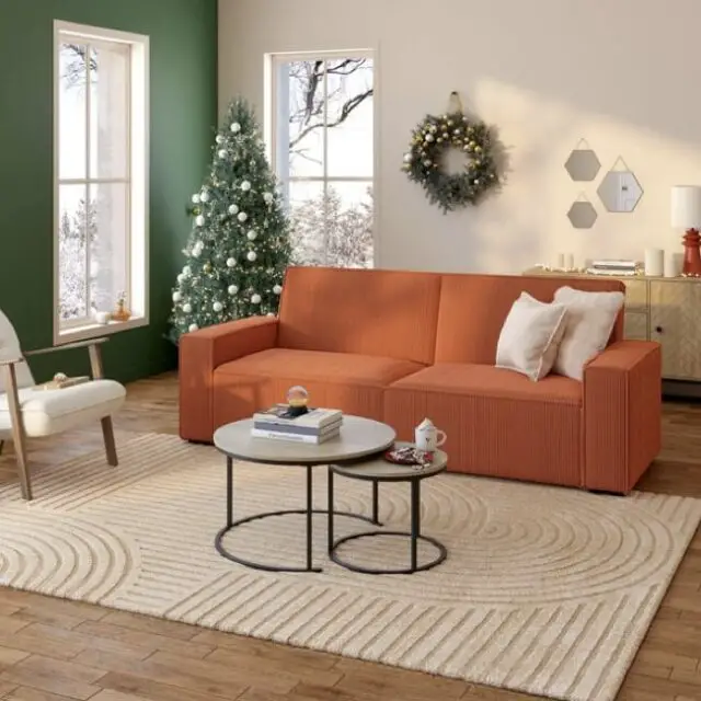 Table basse rond(e) coloris bois clair