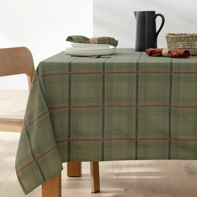 Nappe carreaux métis lin/coton