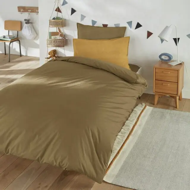 SOLDES Housse couette enfant percale coton bio