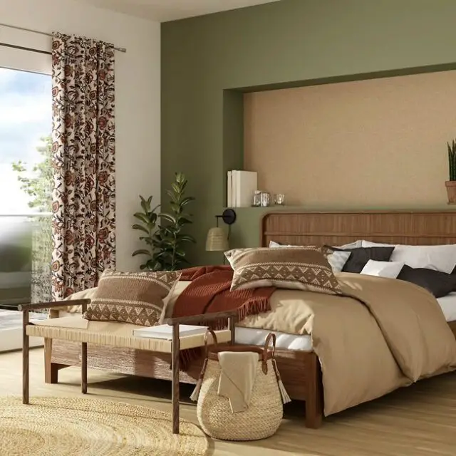 Rideau imprimé fleurs roses Miekki GoodHome l.140 x H.260cm