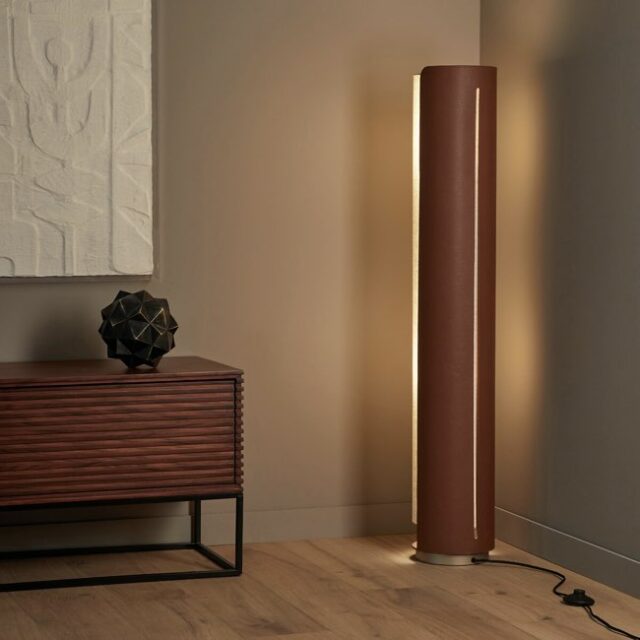 Lampadaire simili et lin