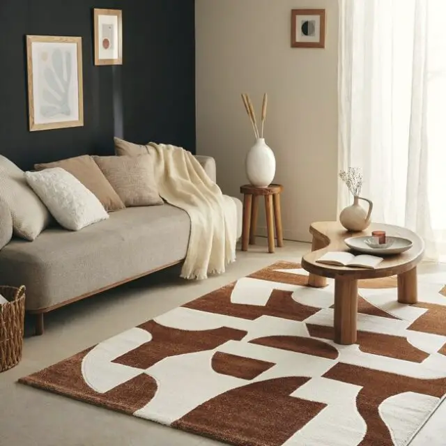 Tapis de salon motifs abstraits