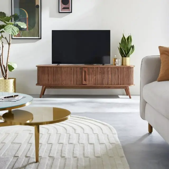 Meuble TV 2 portes coulissantes