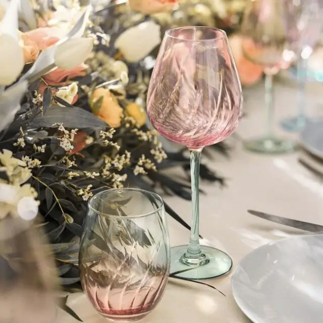 SOLDES Lot de 6 verres à eau en verre effet martelé