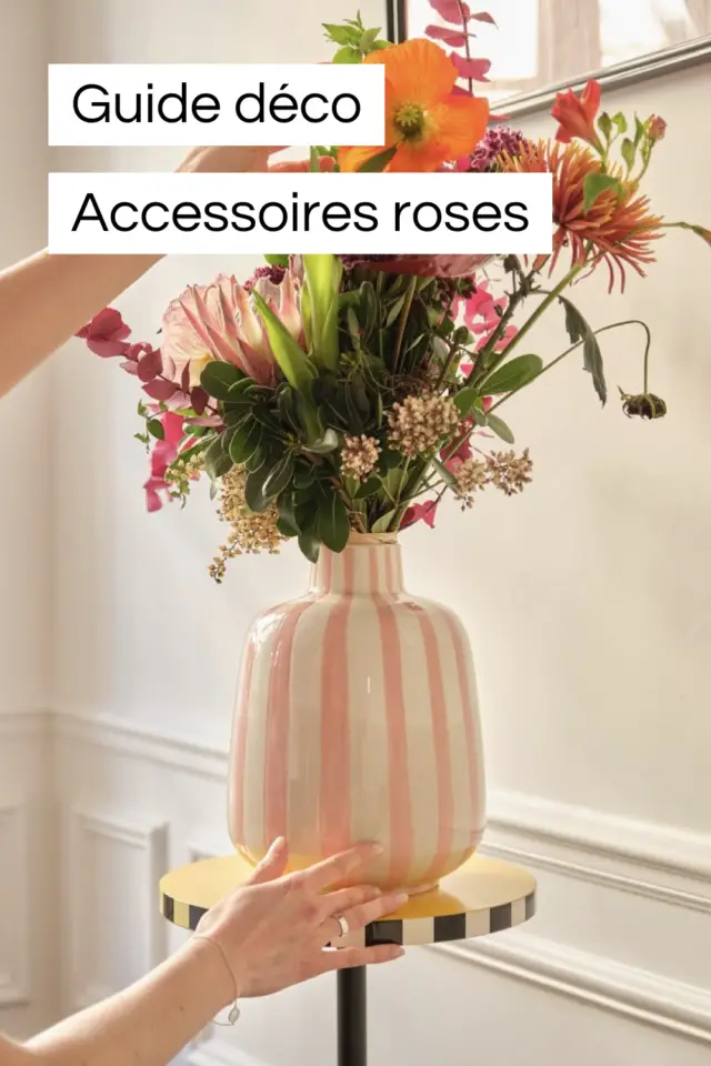 accessoires décoratifs couleur rose