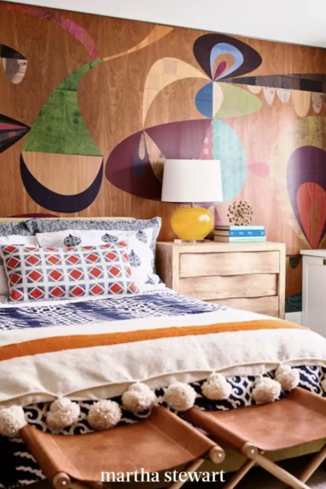 déco de chambre de A à Z idées suite parentale chic et moderne revêtement mural panoramique ambiance éclectique design 