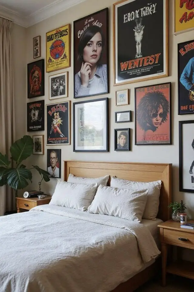 déco de chambre de A à Z conseils galerie de cadre au dessus de le tâte de lit décoration murale adulte 