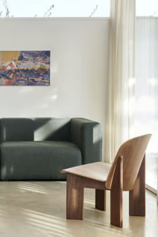 Fauteuil Chisel bois naturel