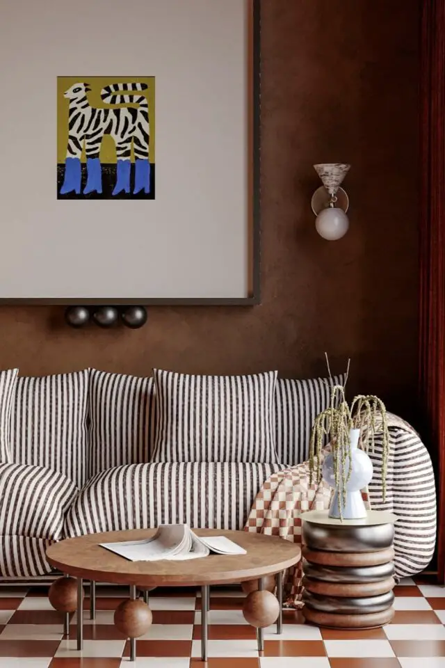 nettoyage canapé en tissu rayures moderne élégant entretien de la maison 