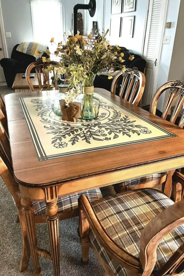 relooking salle à manger exemple en bois ancienne peinture prochoir centre relooking salle à manger exemple en bois ancienne peinture prochoir centre