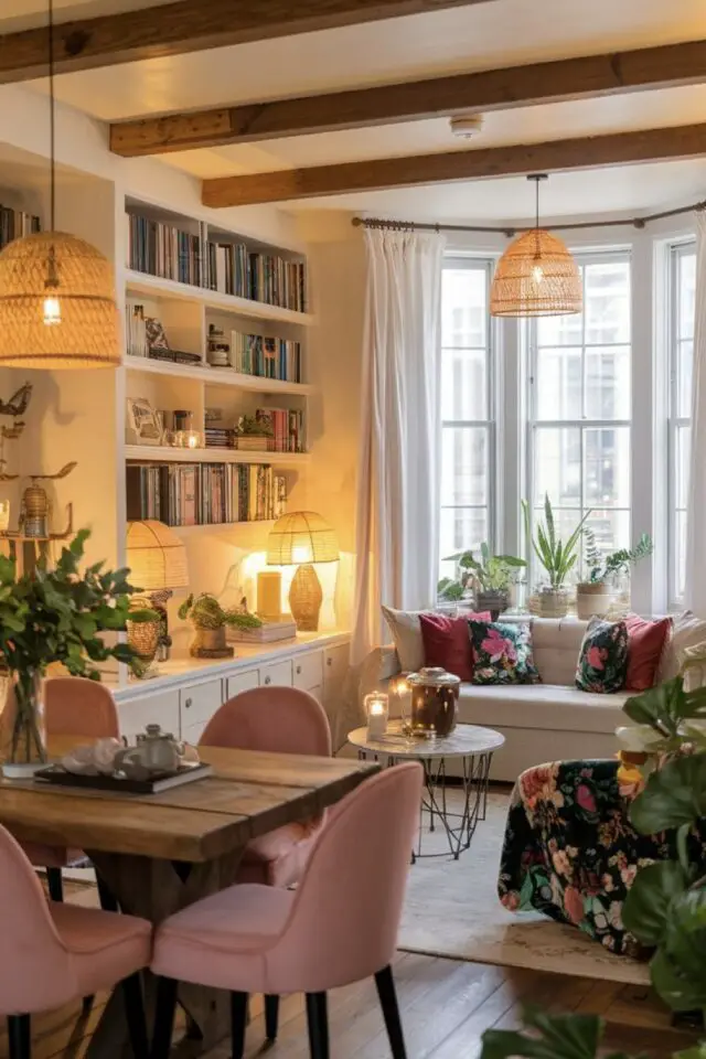 rénovation maison changement fenêtre salon séjour bow-window avec croisillons 