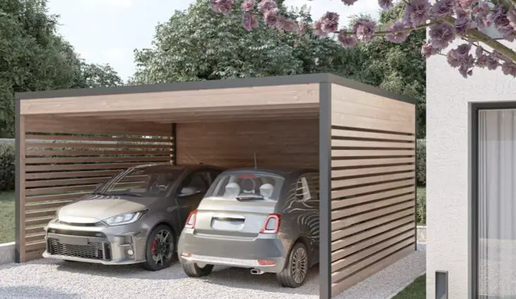 carport moderne aménagement extérieur parking couvert abri 2 voitures