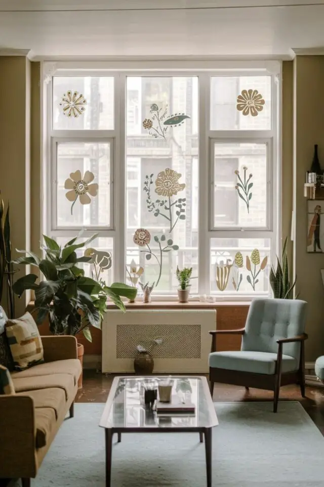 déco slow printemps idées décor fenêtre à faire soi-même salon séjour 