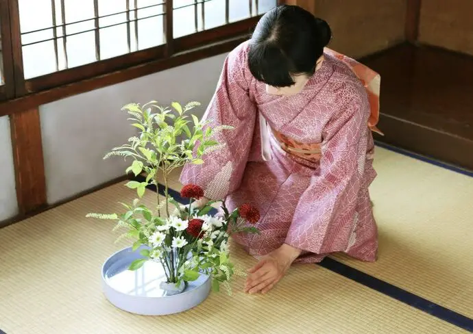 fleurs Ikebana composition florale japonaise