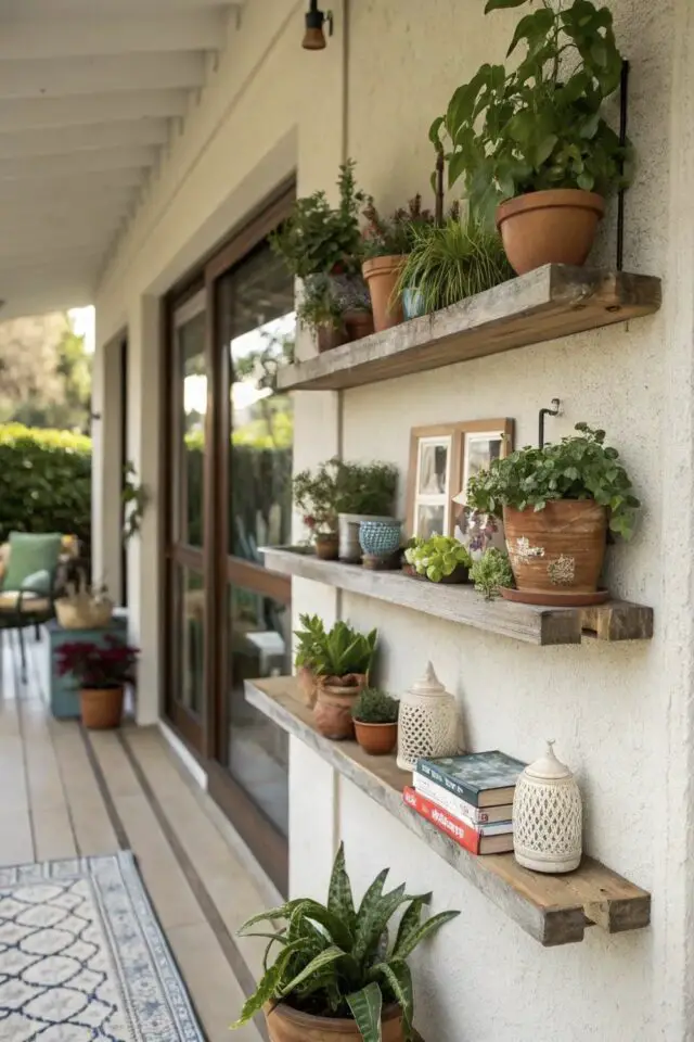 mur terrasse idée récup mur extérieur maison étagère en bois pot de fleur pas cher bricolage week-end mur terrasse idée récup mur extérieur maison étagère en bois pot de fleur pas cher bricolage week-end