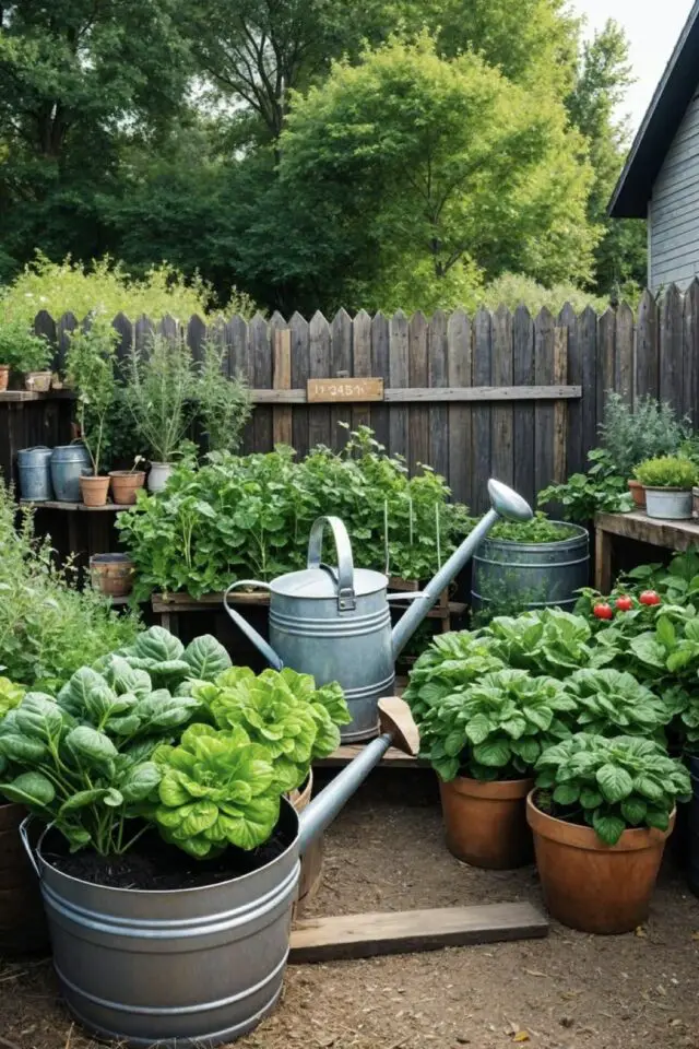 petit potager en pot terrasse aménagement jardinière et récup 