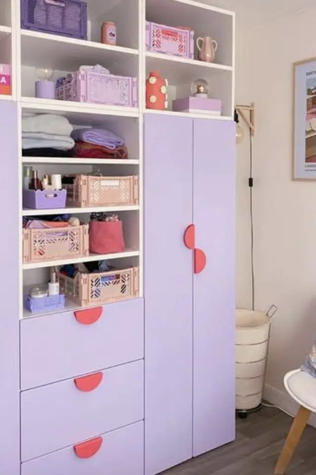 relooking armoire enfant Ikea poignée de tiroir et de porte colorée original simple relooking armoire enfant Ikea poignée de tiroir et de porte colorée original simple