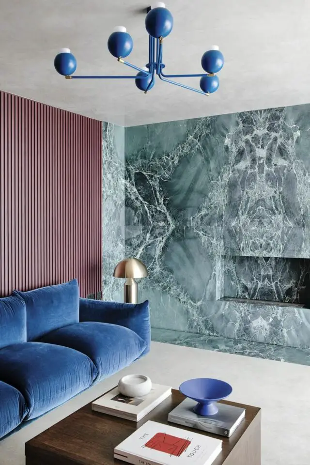 Revêtement de sol salon sol souple PVC chic et simple espace moderne rénovation appartement 