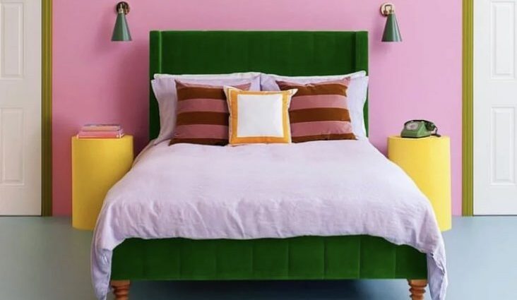 décoration vert jaune rose exemple association couleur