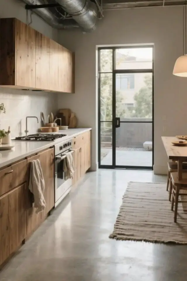 rénover le sol de la cuisine recouvrir carrelage par de l'enduit béton ciré bricolage relooking 