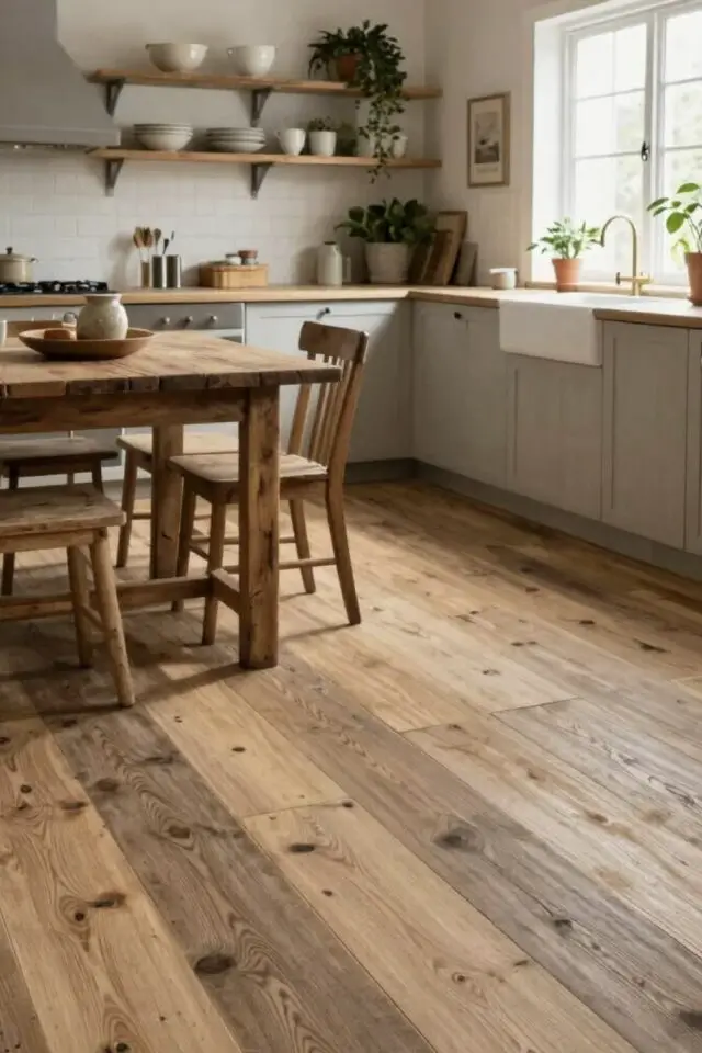 relooking carrelage au sol cuisine pose d'un parquet ou d'un sol souple imitation bois 