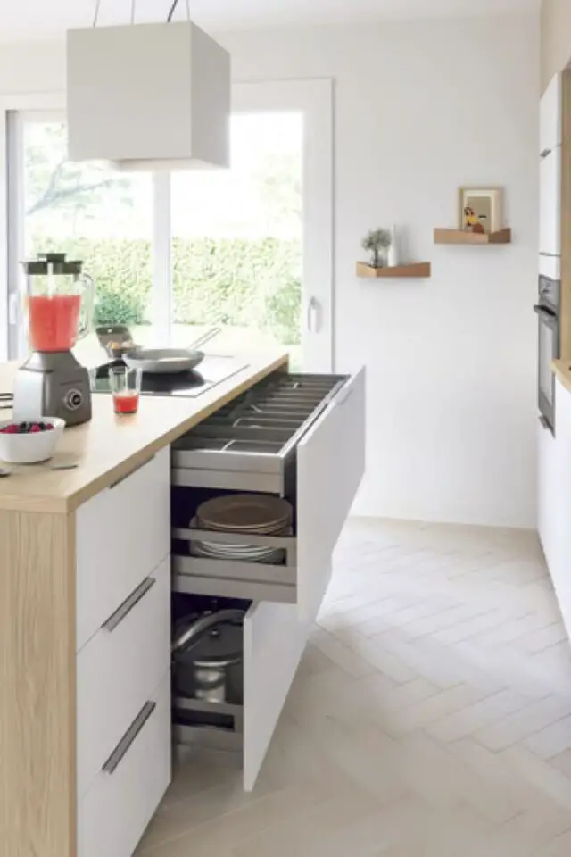 exemple cuisine moderne ouverte couleur blanc intemporel et lumineux touche de bois exemple cuisine moderne ouverte couleur blanc intemporel et lumineux touche de bois