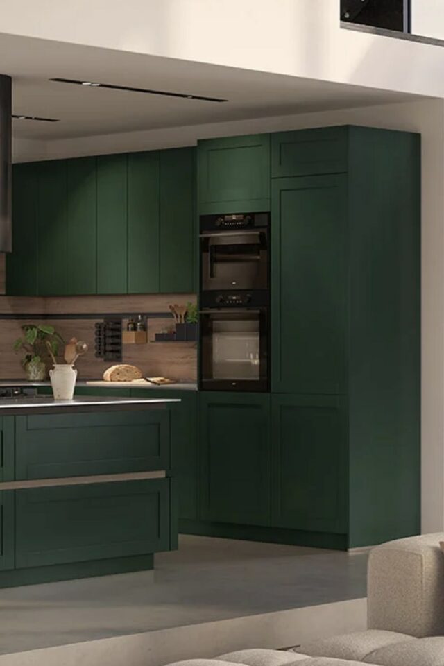 rénovation cuisine couleur tendance 2026 vert sapin profond chic et élégant rénovation cuisine couleur tendance 2026 vert sapin profond chic et élégant