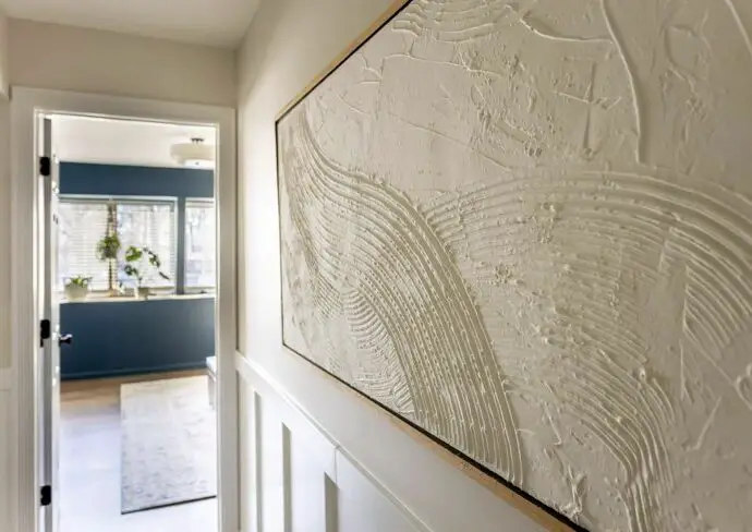 toile tableau texturé à faire soi même technique DIY décoration intérieur moderne