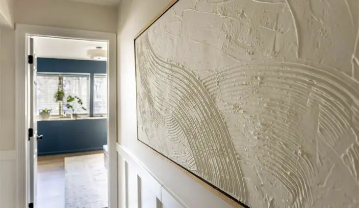 toile tableau texturé à faire soi même technique DIY décoration intérieur moderne