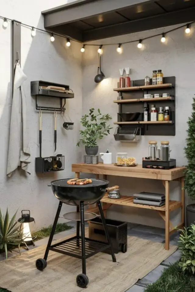 Petit coin barbecue patio arrière cour maison de ville aménagement simple conseil nettoyage et entretien Petit coin barbecue patio arrière cour maison de ville aménagement simple conseil nettoyage et entretien