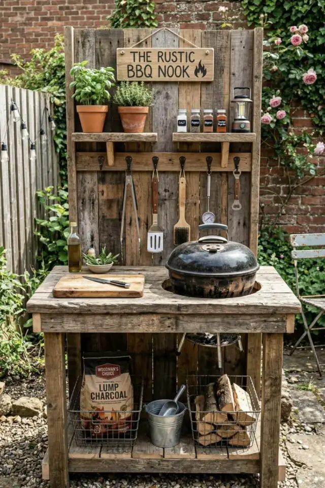 coin barbecue DIY avec bois récup idée à copier aménagement jardin pas cher coin barbecue DIY avec bois récup idée à copier aménagement jardin pas cher