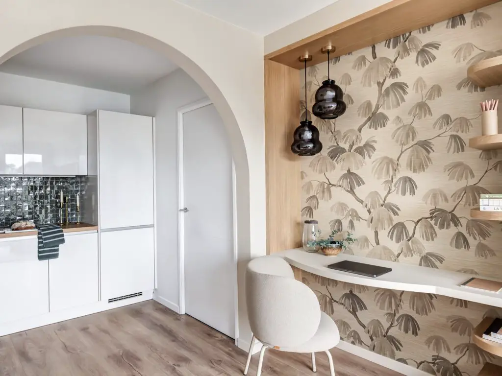 aménagement intérieur appartement pièce de vie en longueur cuisine ouverte coin bureau meuble sur mesure aménagement intérieur appartement pièce de vie en longueur cuisine ouverte coin bureau meuble sur mesure