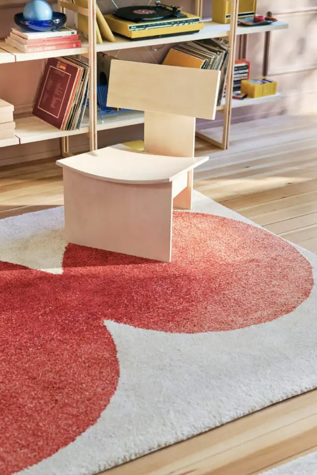 Tapis, poils ras, blanc cassé/rouge IKEA PS 2026 décoration textile style dopamine décor Tapis, poils ras, blanc cassé/rouge IKEA PS 2026 décoration textile style dopamine décor