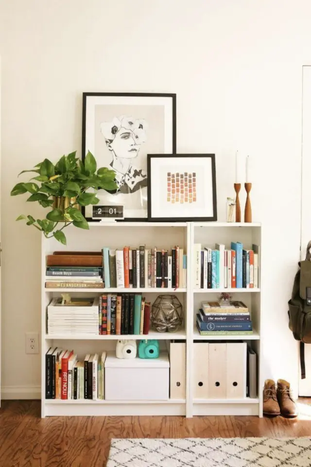 petit meuble de rangement mini-bibliothèque organisation bureau à domicile pour prendre plaisir à travailler 