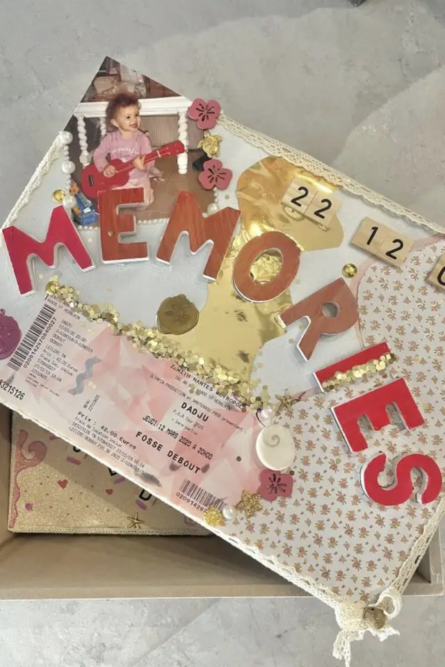 boite souvenir anniversaire enfant naissance idée décoration couvercle customisé décopatch lettre scrabble photo boite souvenir anniversaire enfant naissance idée décoration couvercle customisé décopatch lettre scrabble photo
