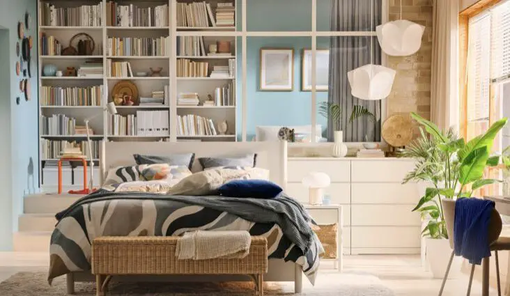 chambre 2 personnes IKEA idées déco aménagement rangement gain de place