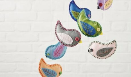 mobile oiseau suspendu tutoriel à copier décoration chambre bébé DIY