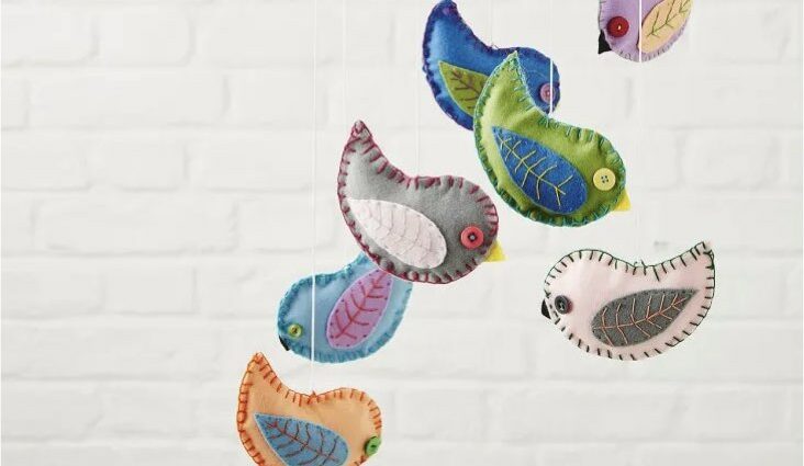 mobile oiseau suspendu tutoriel à copier décoration chambre bébé DIY