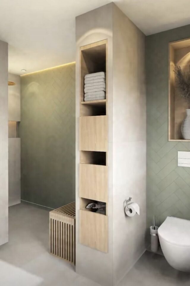 séparer toilettes et salle de bain création d'un meuble sur mesure cloison partielle aménagement malin gain de rangement séparer toilettes et salle de bain création d'un meuble sur mesure cloison partielle aménagement malin gain de rangement