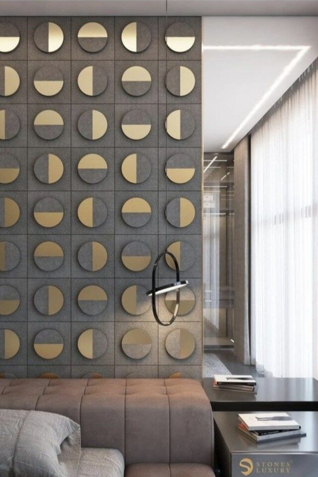 claustra béton couleur naturel motif cercle pour séparer salon claustra béton couleur naturel motif cercle pour séparer salon