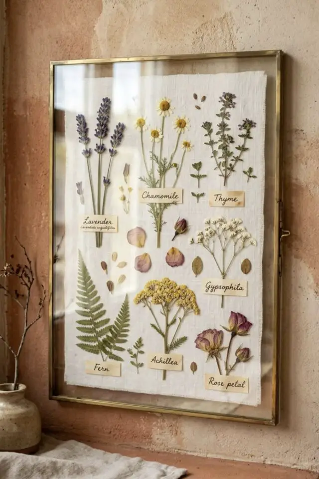 idée DIY décoration nature à faire soi-même herbier avec fleurs et plantes du jardin séchées étiquettes avec nom simple à faire activité slow idée DIY décoration nature à faire soi-même herbier avec fleurs et plantes du jardin séchées étiquettes avec nom simple à faire activité slow