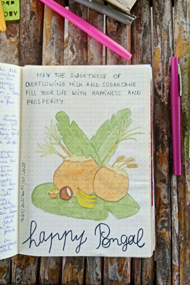 carnet de voyage n°4 fête religieuse hindoue Pongal Malaisie idée dessin carnet de voyage n°4 fête religieuse hindoue Pongal Malaisie idée dessin