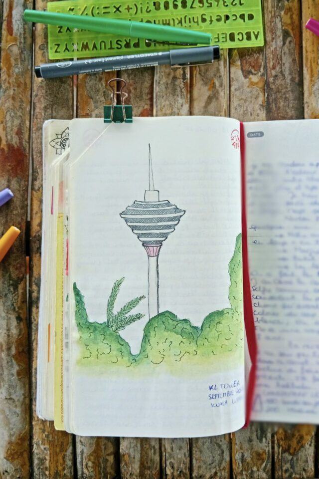 illustration journal de voyage n°5 paysage Malaisie Kuala Lumpur illustration journal de voyage n°5 paysage Malaisie Kuala Lumpur