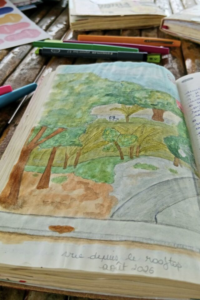 illustration Siem Reap Cambodge journal de voyage 6 vue depuis l'hôtel rivière nature illustration Siem Reap Cambodge journal de voyage 6 vue depuis l'hôtel rivière nature