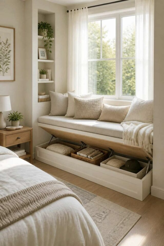 banc sous fenêtre avec tiroir coulissant appoint de rangement chambre adulte idée à copier banc sous fenêtre avec tiroir coulissant appoint de rangement chambre adulte idée à copier