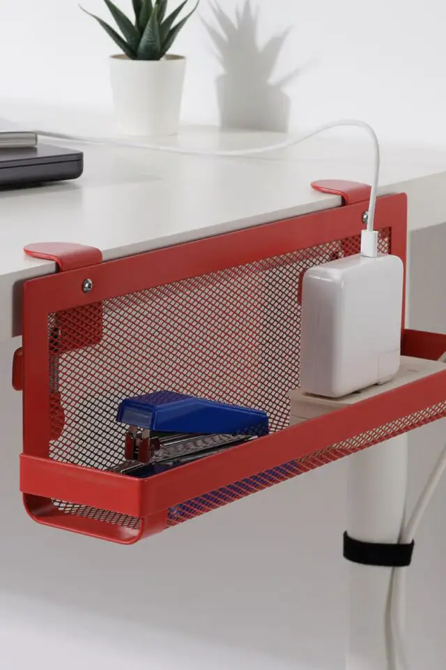 Accessoire pratique IKEA bureau gestion des câbles d'ordinateur système à fixer sur le côté du plan de travail 