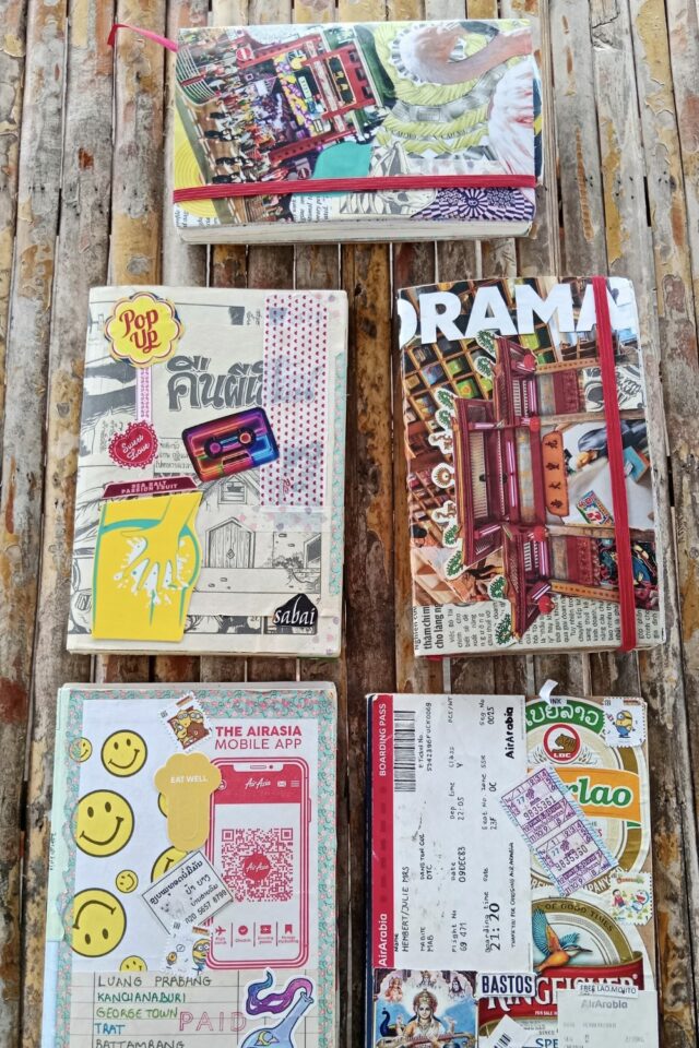journaux de voyage couverture faite à la main collage créatif journaux de voyage couverture faite à la main collage créatif