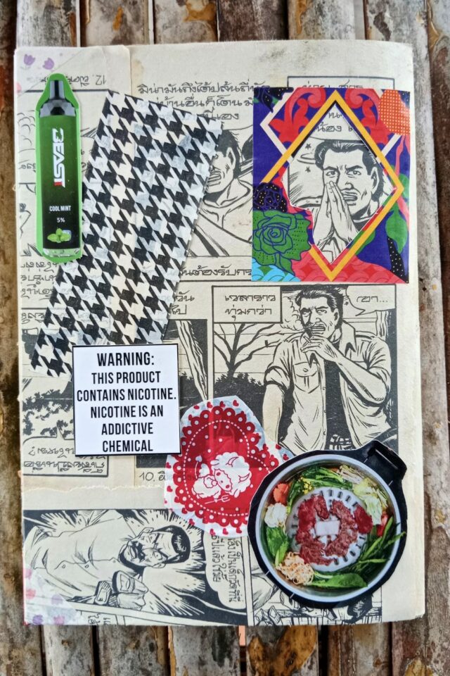 journal de voyage couverture DIY faite à la main collage journal de voyage couverture DIY faite à la main collage