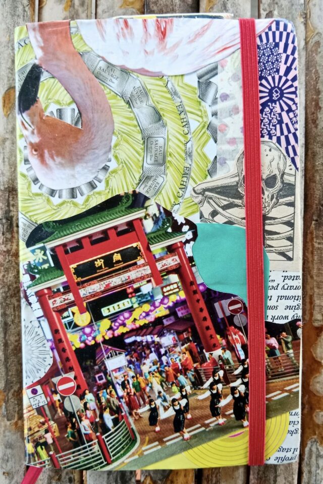 journal de voyage créatif collage couverture fait à la main journal de voyage créatif collage couverture fait à la main